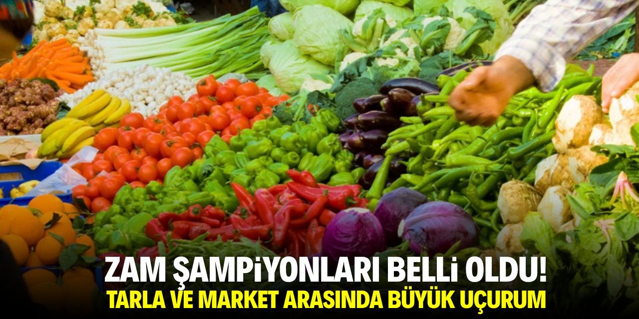 Zam şampiyonları belli oldu! Tarla ve market arasında büyük uçurum