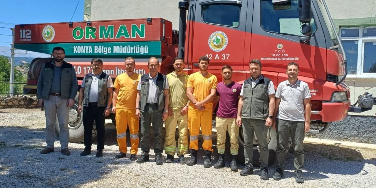 Konya'da duman avcıları görev başında