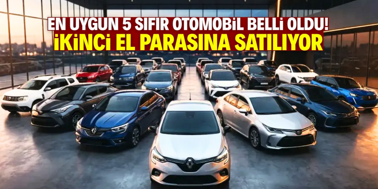 En uygun 5 sıfır otomobil belli oldu! İkinci el parasına satılıyor
