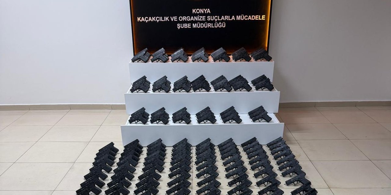Konya'da ruhsatsız tabancadan 3 şüpheli tutuklandı