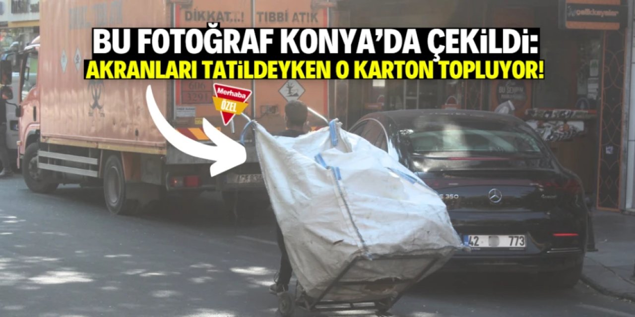 Konya'da üzen fotoğraf: Akranları tatilde o ekmek parası peşinde!