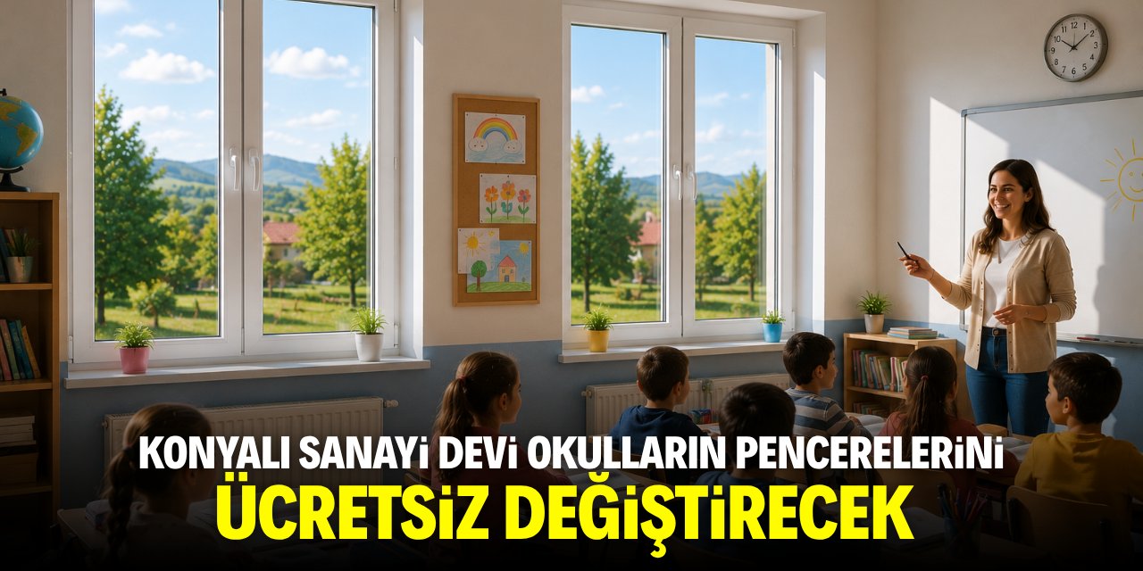 Konyalı sanayi devi okulların penceresini ücretsiz değiştirecek