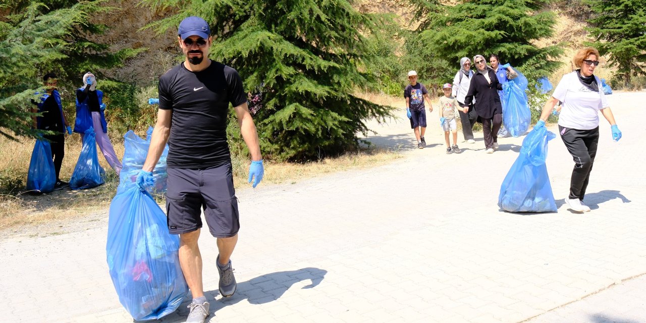 Konya'da orman yangınına karşı çevreci hareket