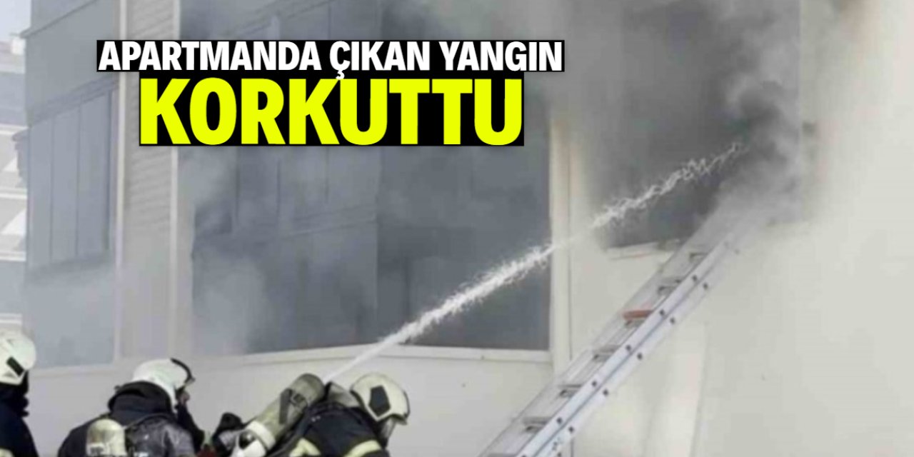 Apartmanda çıkan yangında 6 kişi dumandan etkilendi