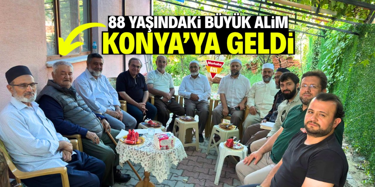 88 yaşındaki büyük alim Konya'ya geldi! Ziyaret yoğunluğu yaşandı