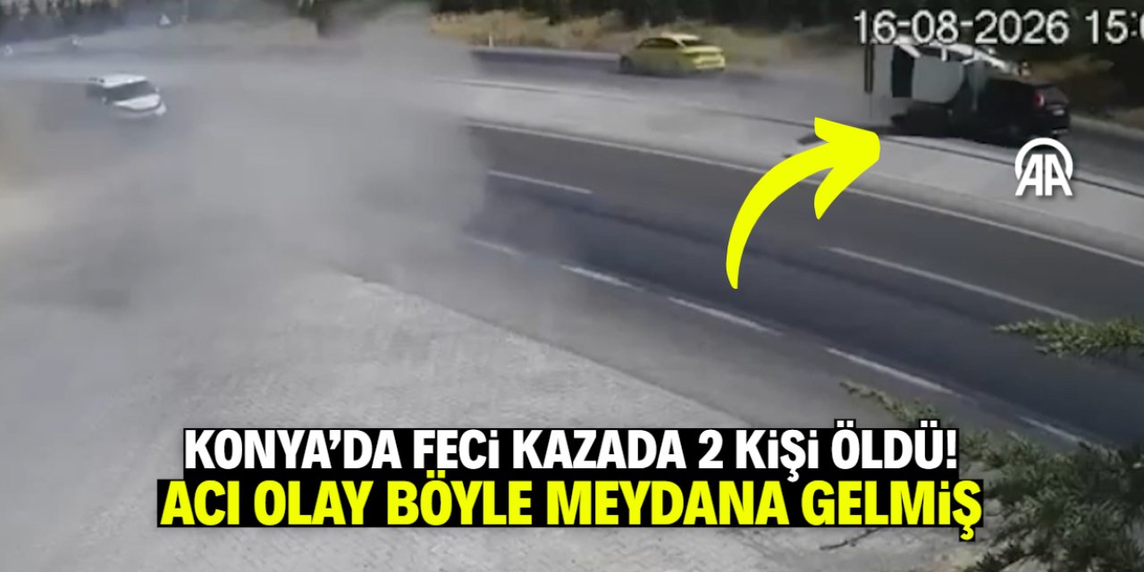 Konya'da iki otomobilin çarpıştığı kazada 2 kişi öldü! Acı olay böyle meydana gelmiş