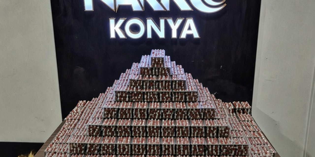 Konya'da 124 bin adet sentetik ecza hap maddesi ele geçirildi