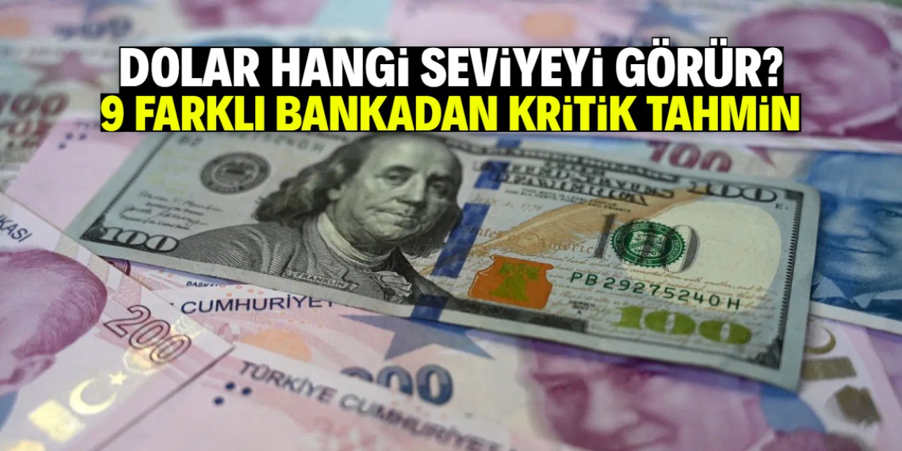 Dolar/TL için 9 farklı finans kuruluşundan tahmin geldi! Bu rekor seviyeyi görebilir
