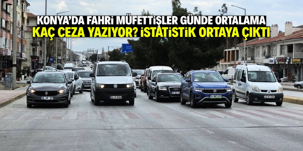 Konya'da fahri müfettişlerin günde ortalama kaç ceza yazdığı belli oldu