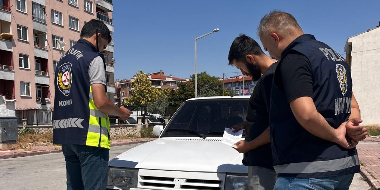 Konya'da drift yapan sürücüye büyük ceza
