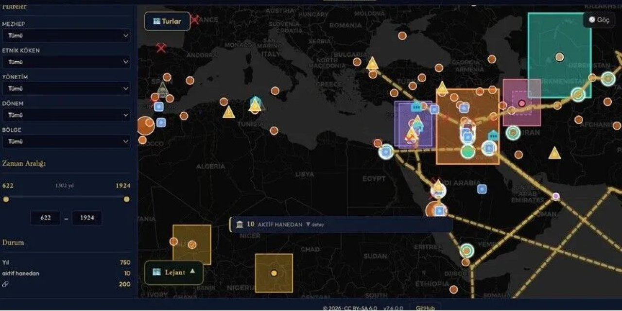 1300 yıllık İslam tarihi tek bir atlas üzerinde buluştu