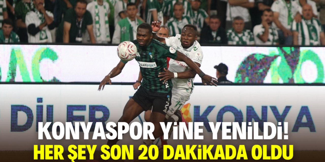 Konyaspor evinde yenildi! Her şey 20 dakikada oldu