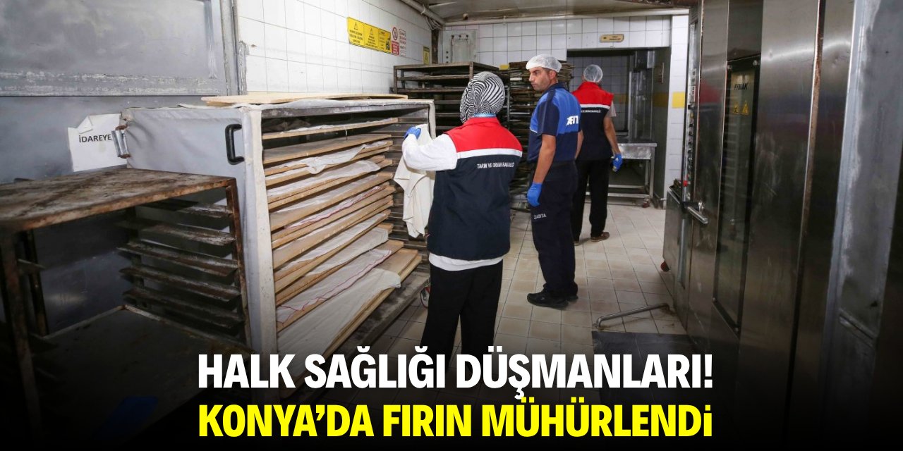 Halk sağlığı düşmanları! Konya'da fırın mühürlendi