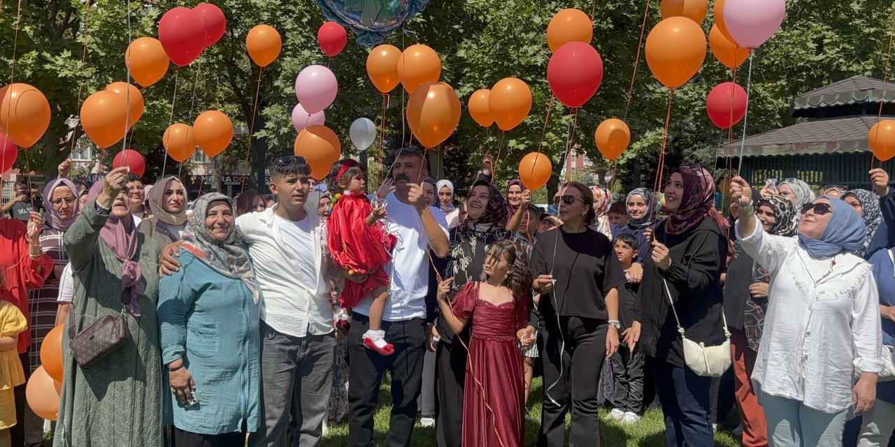 Konya'da balonlar Meryem Sena için uçuruldu