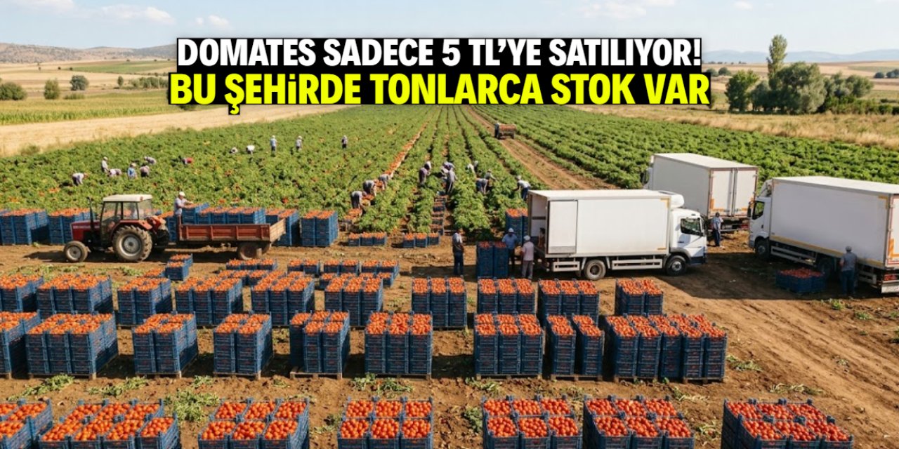 5 TL'ye domates satışı başladı! Bu şehirde tonlarca stok var