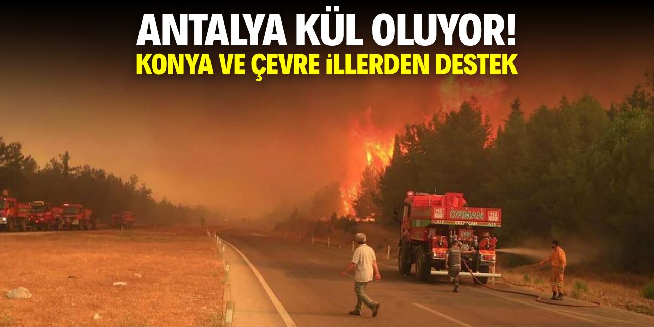Antalya kül oluyor! Konya ve çevre illerden destek