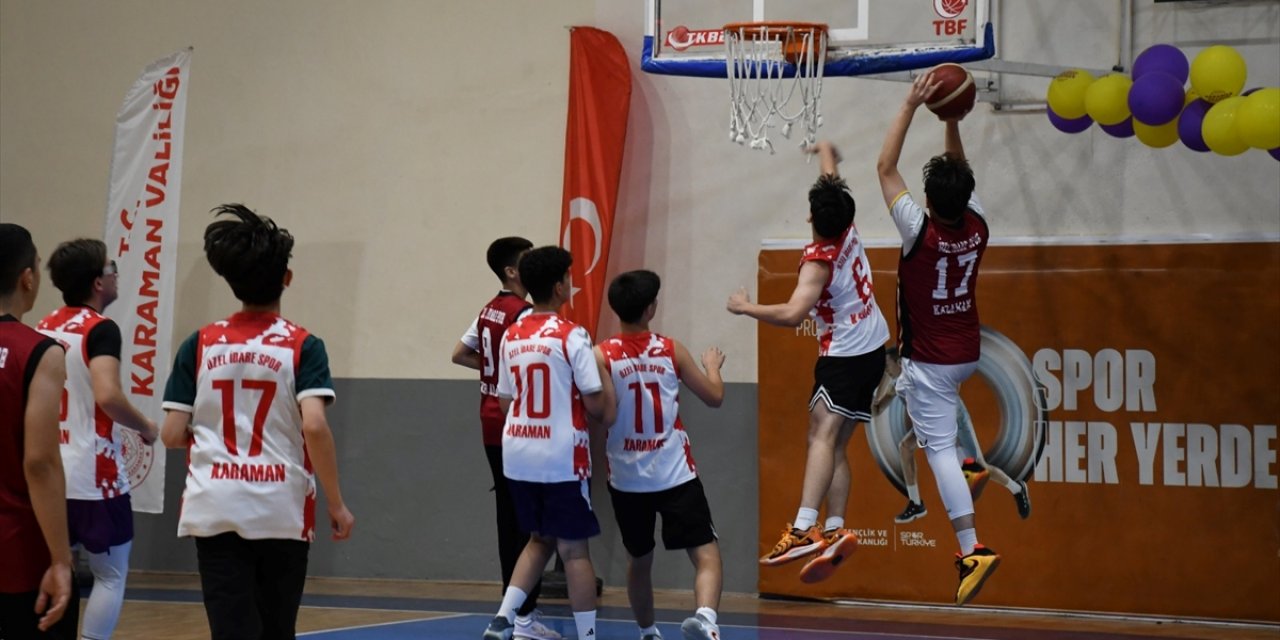 Karaman'da basketbol etkinliği düzenlendi