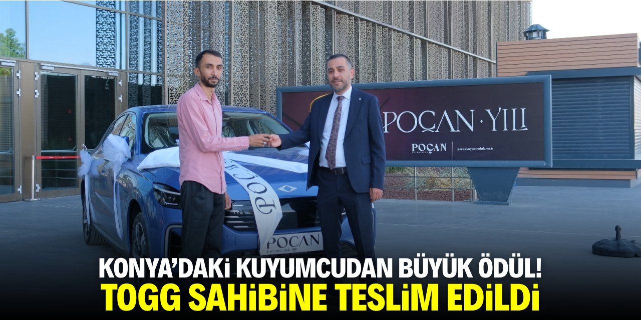 Konya'daki kuyumcudan büyük ödül! TOGG sahibine teslim edildi