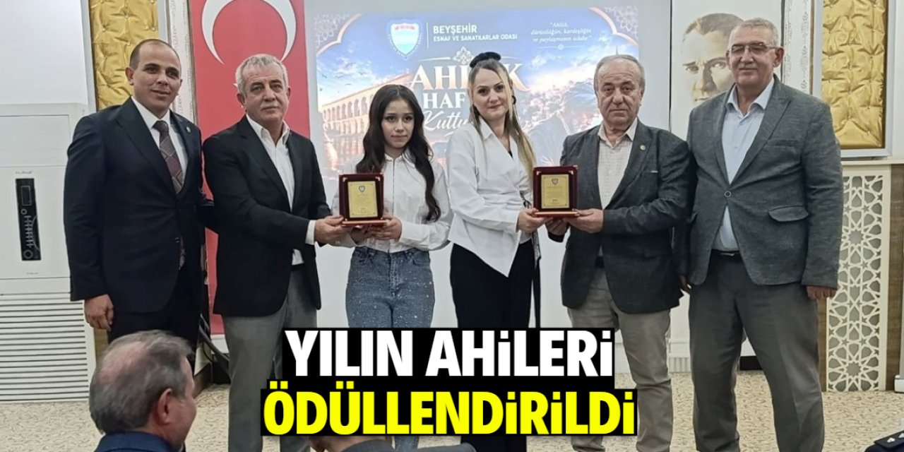 Yılın ahileri ödüllendirildi