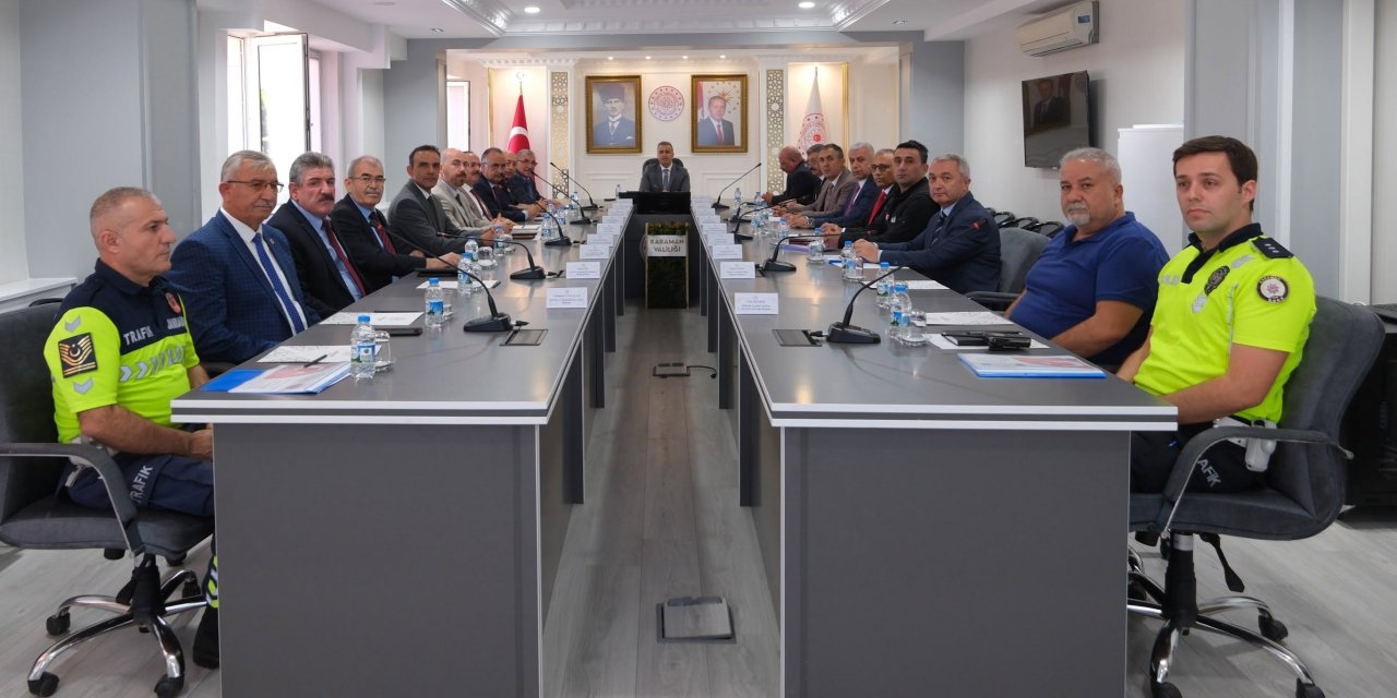 Karaman'da trafik güvenliği toplantısı gerçekleştirildi