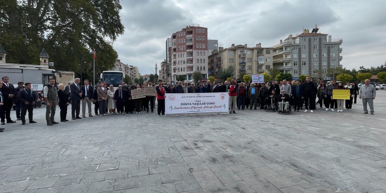 Dünya Yaşlılar Günü'nde yürüyüş düzenlendi