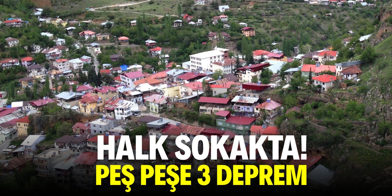 Halk sokakta! Peş peşe 3 deprem
