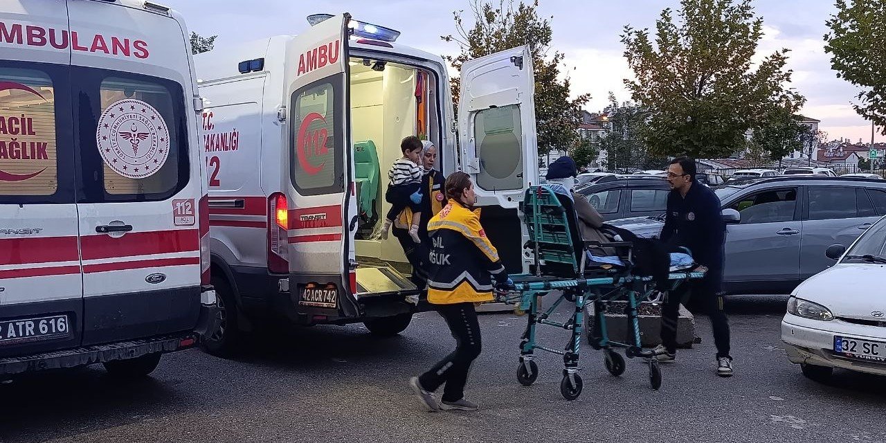Konya'da otomobil devrildi: 5 yaralı
