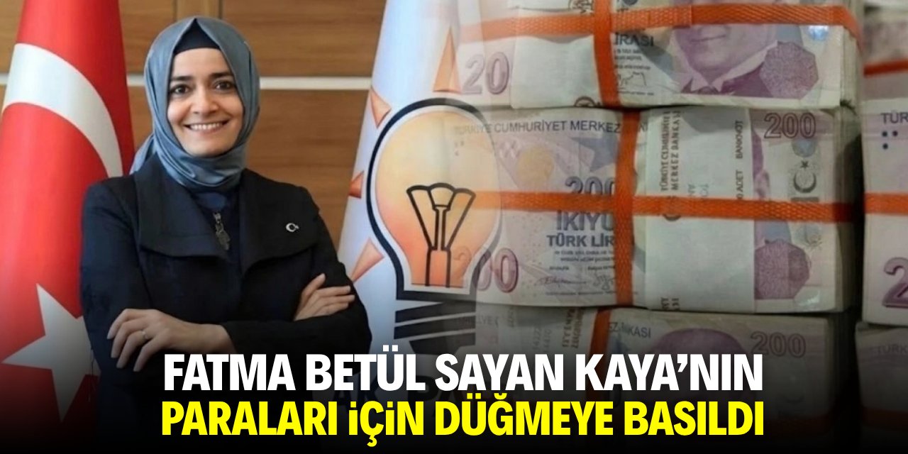 Fatma Betül Sayan Kaya'nın paraları için somut adım