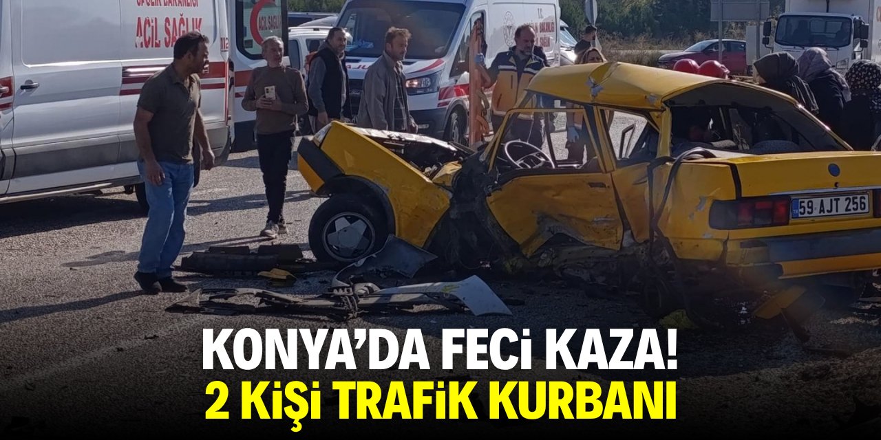 Konya'da feci kaza! 2 kişi trafik kurbanı