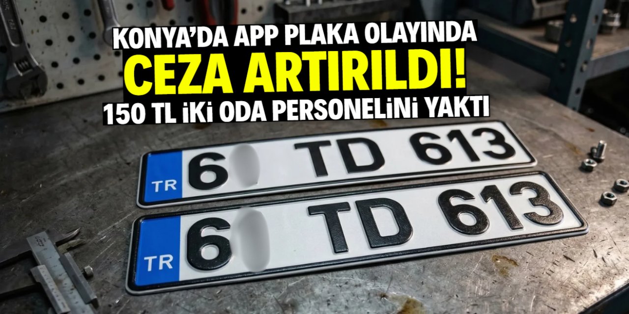 Konya'da APP plaka olayında ceza artırıldı! 150 TL iki oda personelini yaktı
