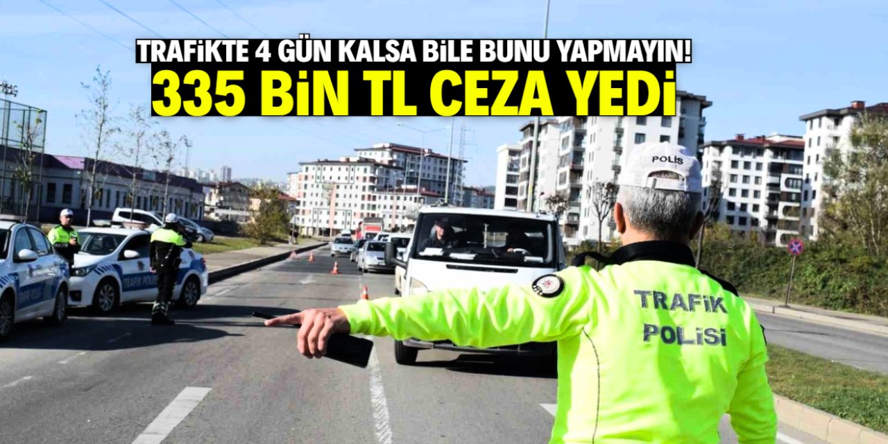 Trafikte 4 gün kalsa bile bunu yapmayın! Araba parası kadar ceza yedi