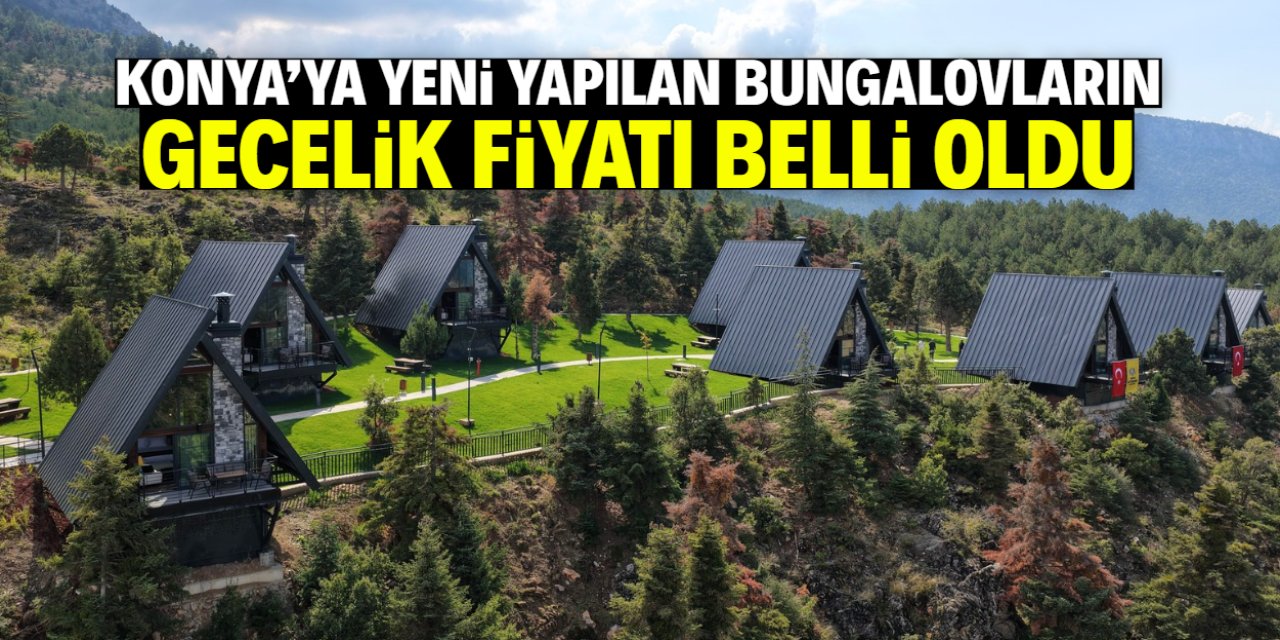 Konya'ya yeni yapılan bungalovların gecelik fiyatı belli oldu