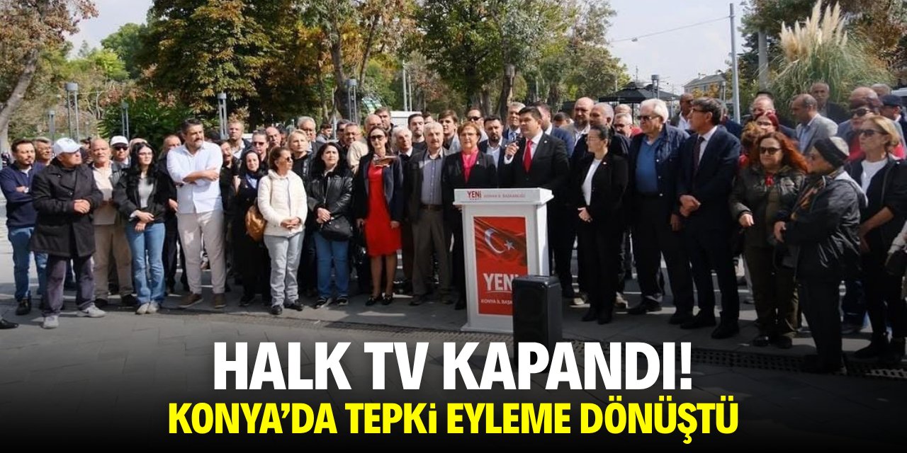 Halk TV kapandı! Konya'da tepki eyleme dönüştü