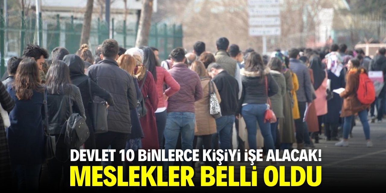 Devlet 10 binlerce kişiyi işe alacak! Meslekler belli oldu