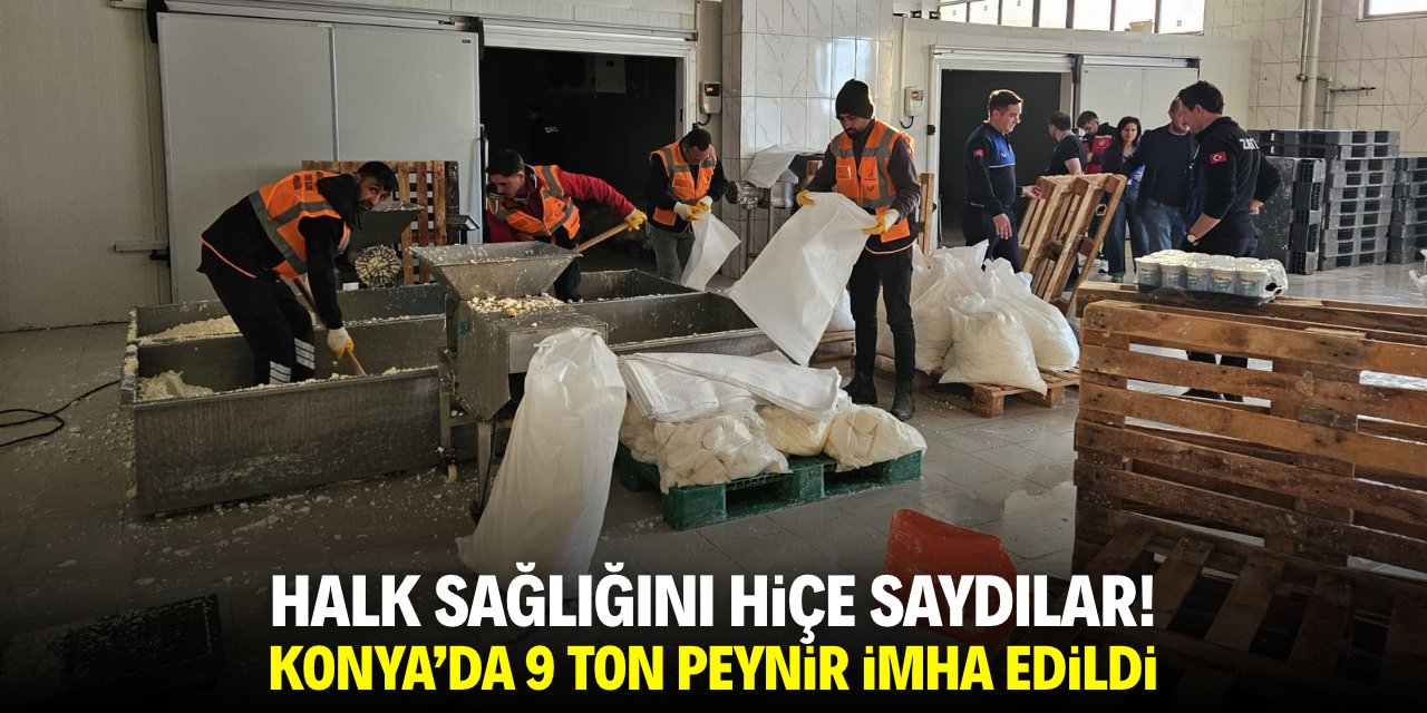 Halk sağlığını hiçe saydılar! Konya'da 9 ton peynir imha edildi