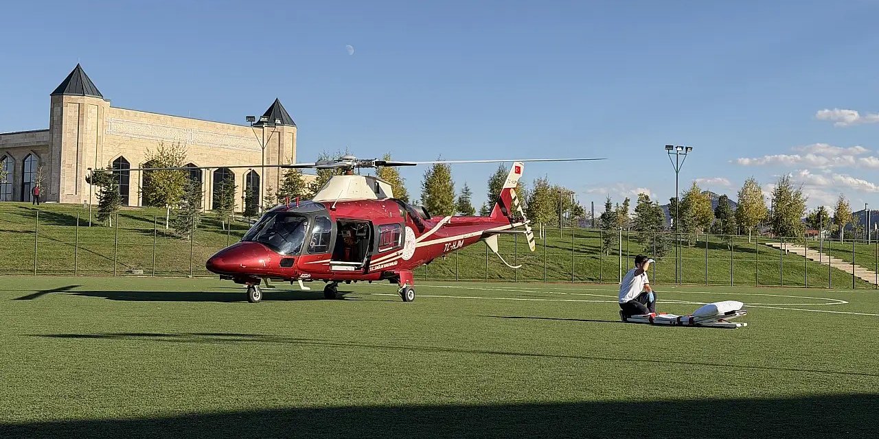Konya'da hava ambulansı hasta için havalandı