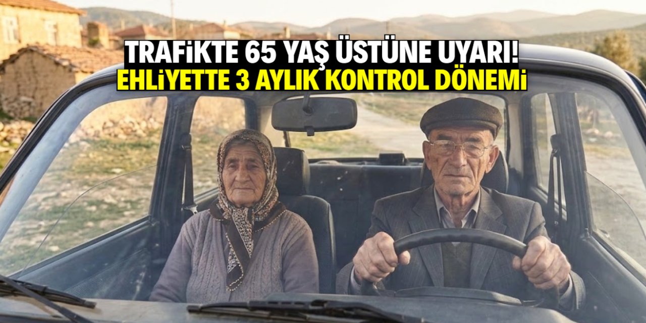 Trafikte 65 yaş üstüne uyarı! Ehliyette 3 aylık kontrol dönemi