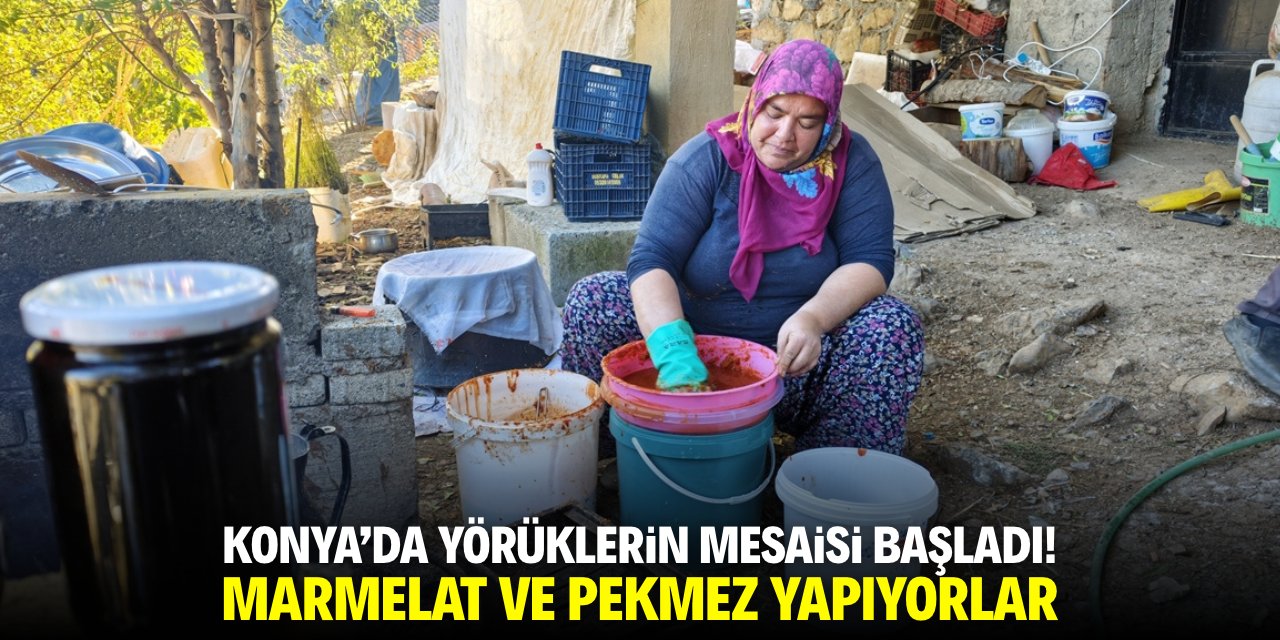 Konya'da Yörüklerin marmelat ve pekmez mesaisi başladı