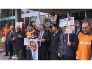 Zamlara Tüik Önünde 'Kuru Fasulyeli' Tepki