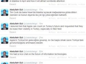 Cumhurbaşkanı Gül’den ‘apple’ Twiti