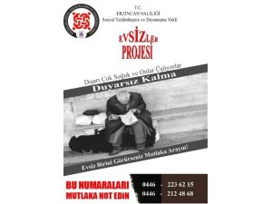 Erzincan'da Evsizler Otele Yerleştirildi