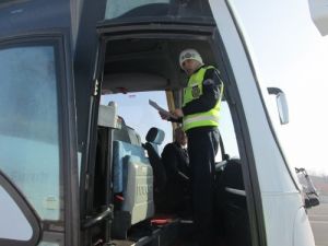 Otobüs Ve Servis Araçlarına Kış Denetimi Arttı