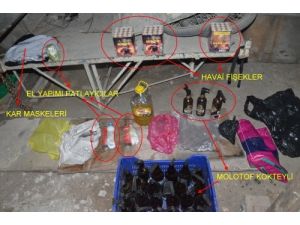 Mersin'de 3 El Yapımı Patlayıcı Ve 27 Molotof Ele Geçirildi
