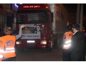 Kimse Yok Mu Tır'ı Gönüllülerin Dualarıyla Kilis'e Uğurlandı