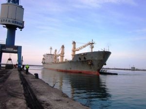 300’e Yakın Tır'ın Yükü Makine Parkı Hopa Limanı'ndan Gemiye Yükleniyor