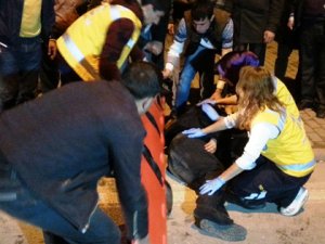 Aracın çarptığı bisikletli yaralandı