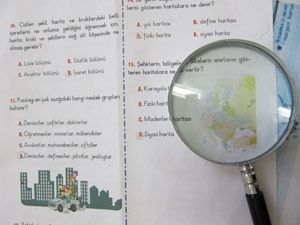 Test kitabında harita hatası