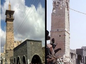 Savaş bine yakın camiyi yıktı