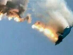 Vurulan Suriye uçağının son görüntüsü