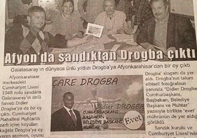 Seçimlerde Drogba'ya da oy çıktı